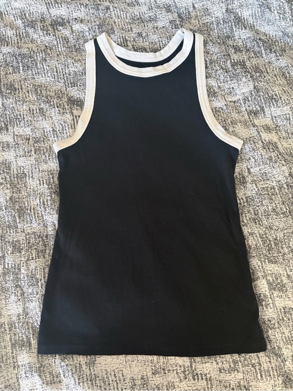 A New Day Black and White Tank Size Medium